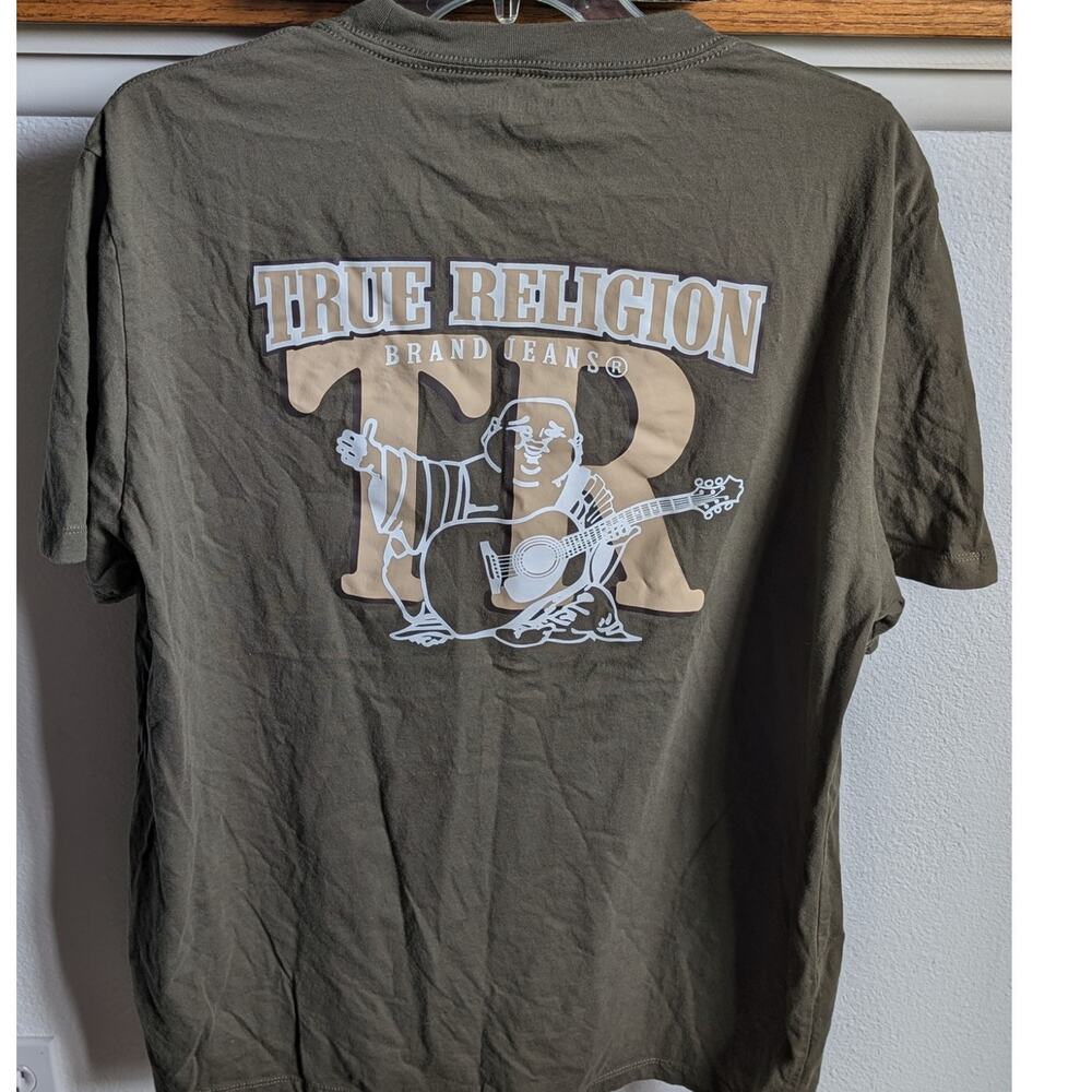True Religion Big TR Buddha Green Short Sleeve Tee T-Shirt XXL
